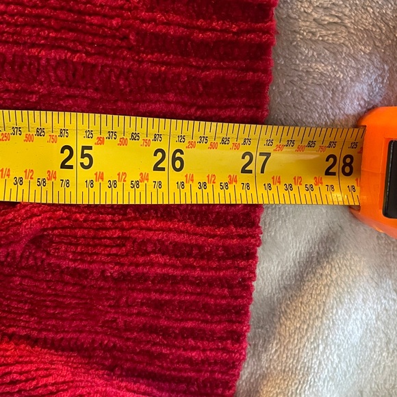 Alfred Dunner Mockneck Red Sweater Chenille Cabled Winter Holiday Christmas 3X - Picture 16 of 17